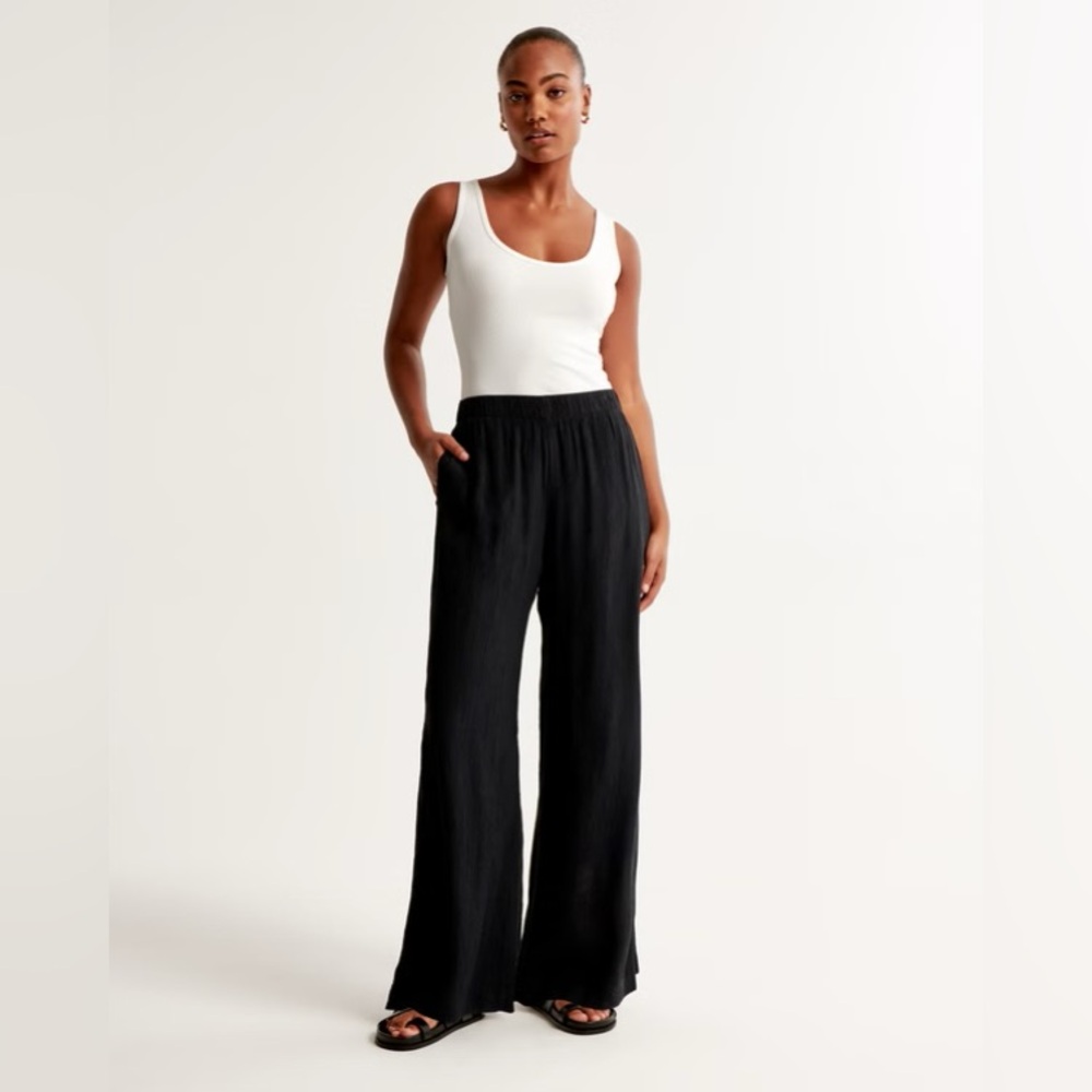 Abercrombie Linen Wide Leg Pant